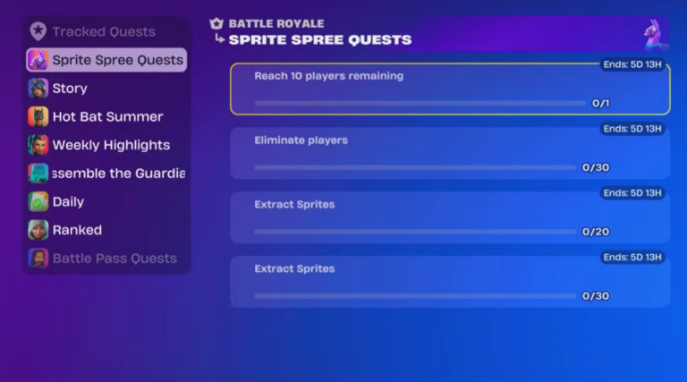 Fortnite: How to Unlock the Zero Point Sprite (Sprite Spree Quests)