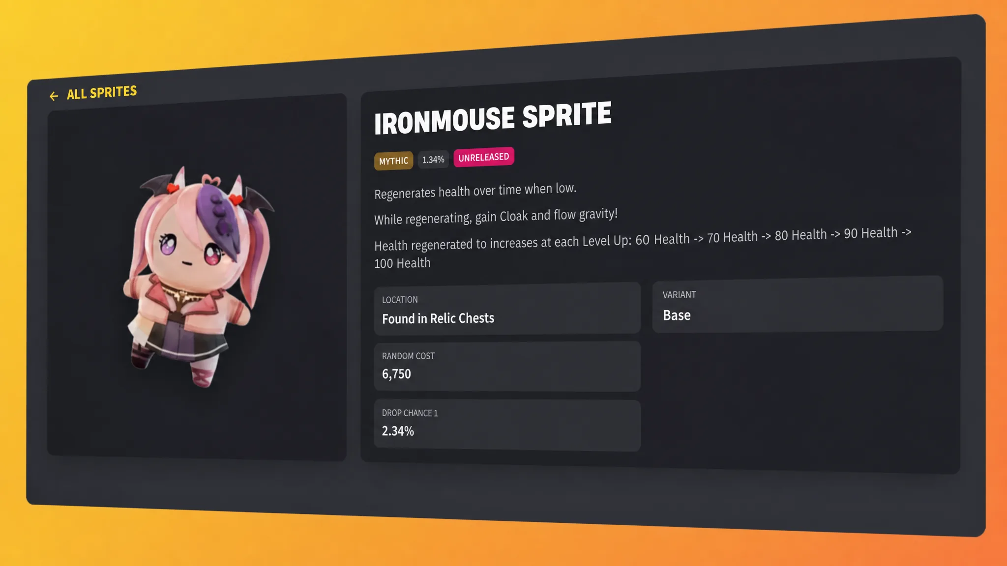 Ironmouse Fortnite Sprite: An image of the Ironmouse Sprite in Fortnite