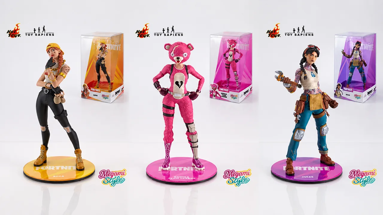 aura jules and cuddle team laeader fortnite hot toys action figures