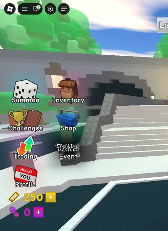 Retro Tower Defense lobby with Play button and tower-selection slots along the bottom