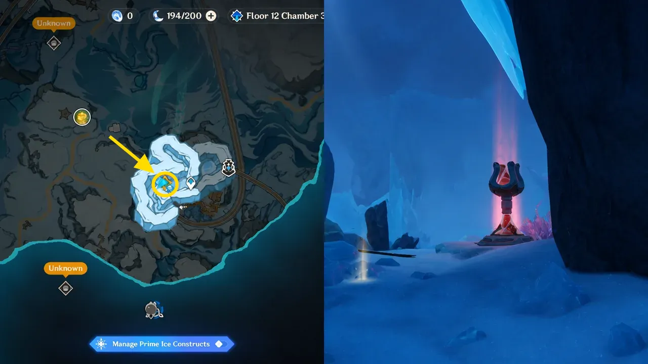 Prime Ice Construct location on the map