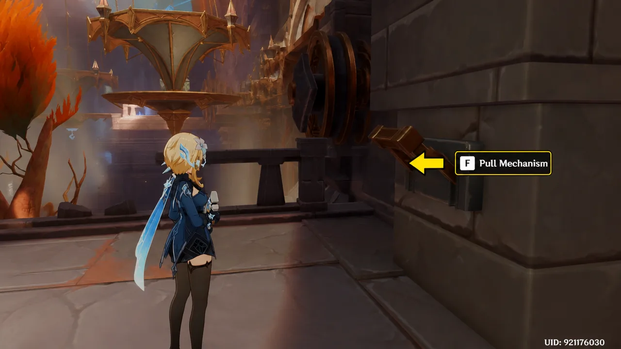 F Pull Mechanism prompt at the second wall-mounted switch
