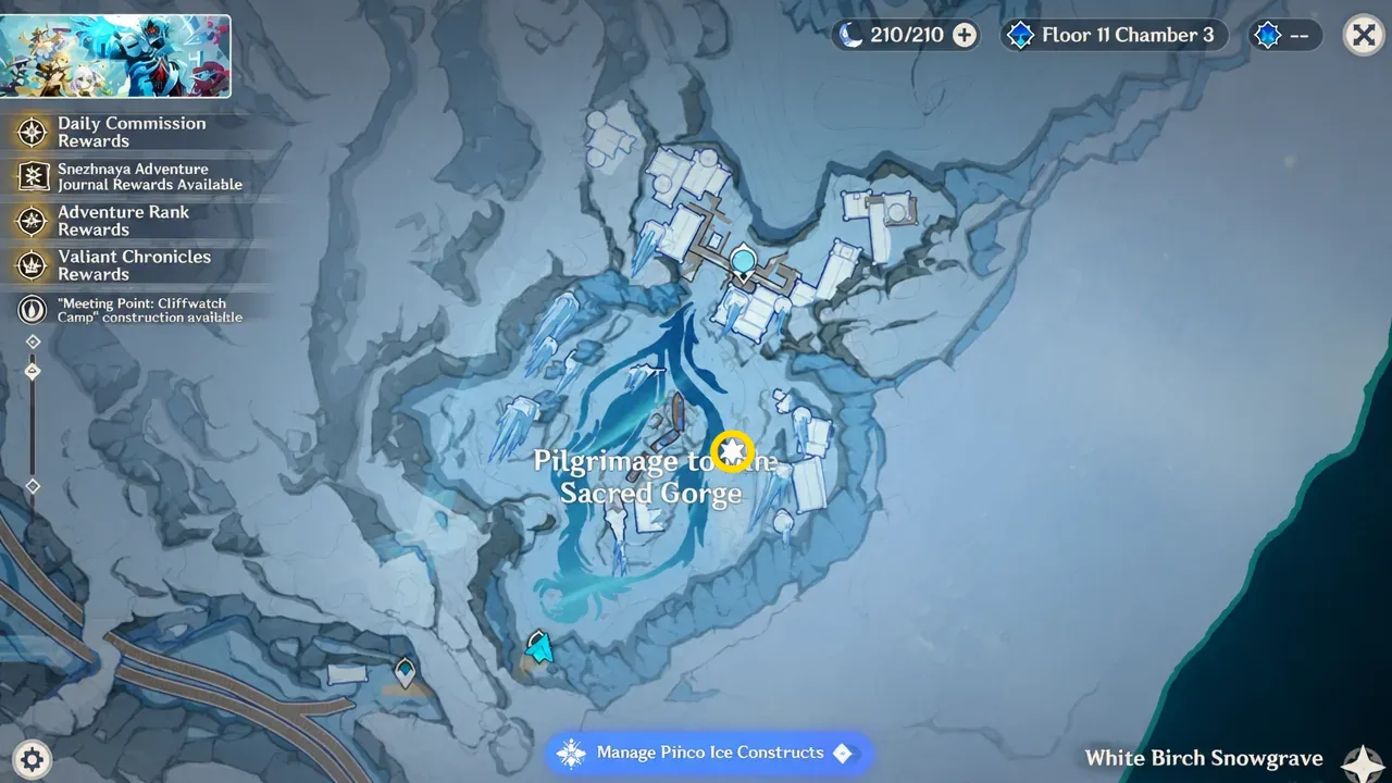 Snezhnaya Shrine of Depths Location 4 In Genshin Impact