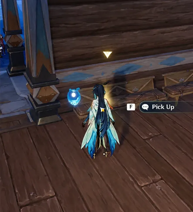 Picking up the glowing Invitation item at Svetloledovka
