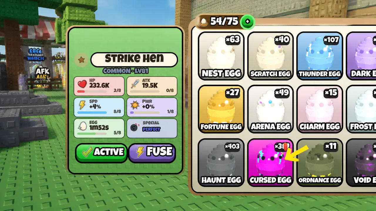 Grow a Chicken Fighter How to Get the 404 x Ash Fusion