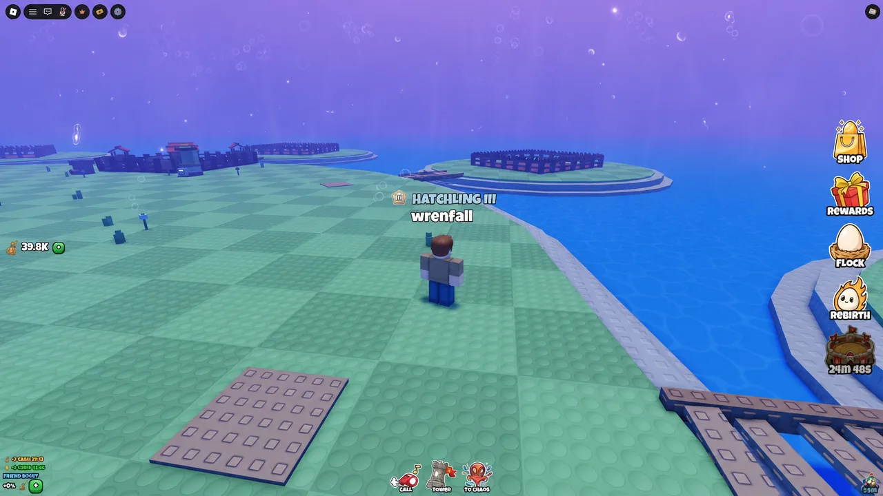 Open water and sky area of the map during a live map event