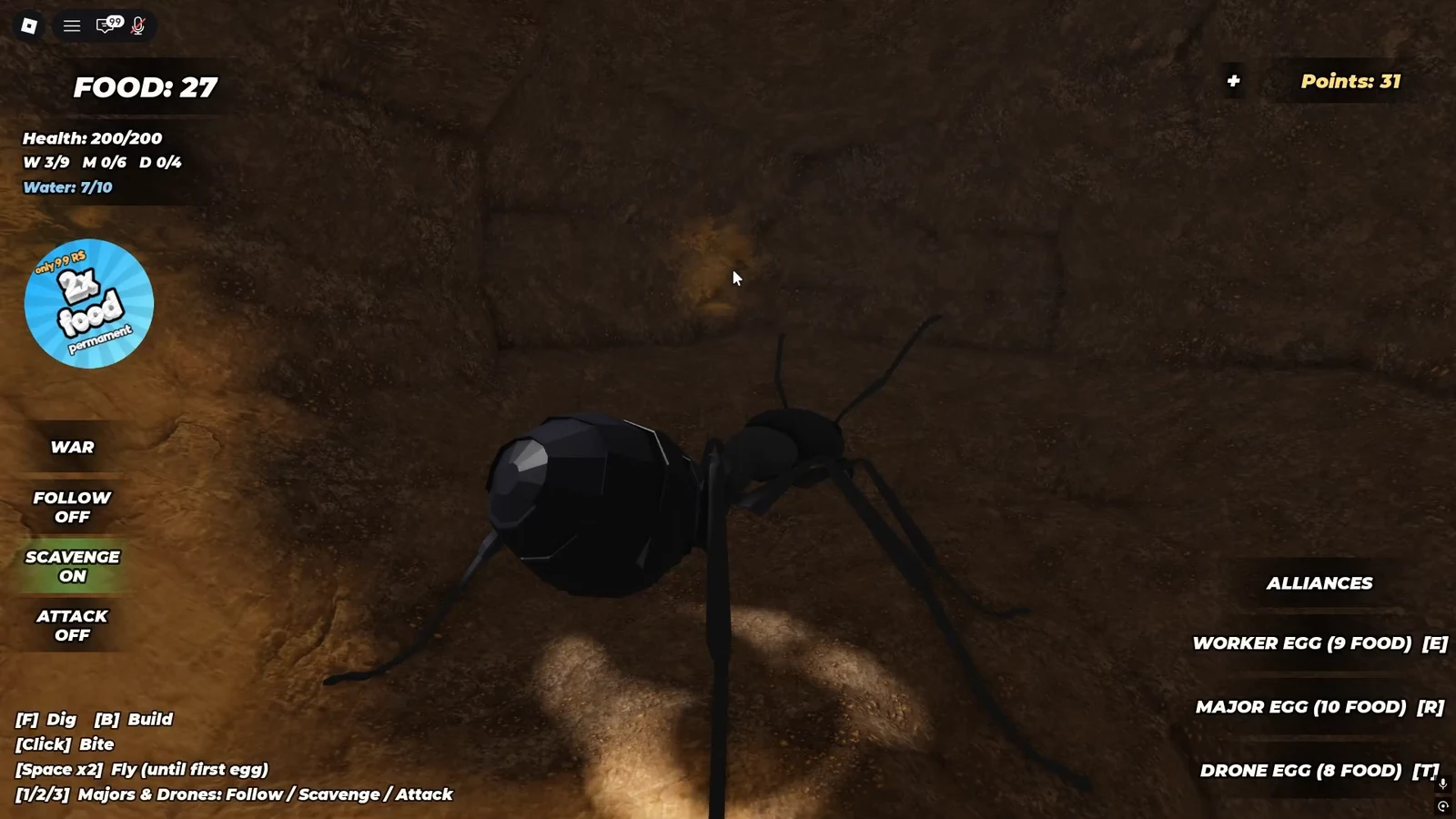 The SCAVENGE ON command highlighted on the HUD during gameplay