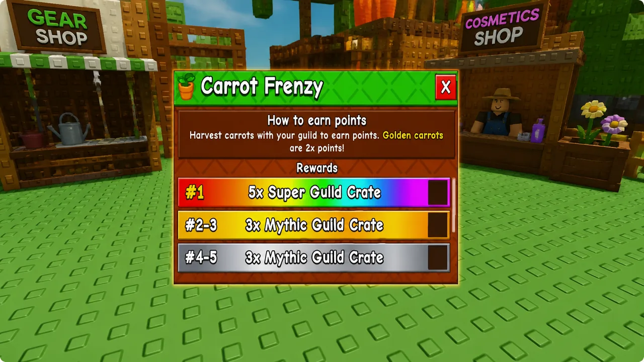 In-game event menu showing a how to earn points panel next to the reward list