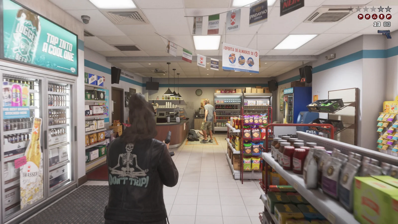 Convenience store hold-up at gunpoint in GTA 6