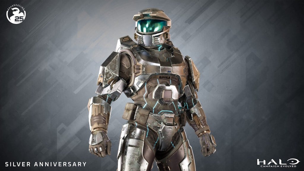 Silver Anniversary Armor Style shown in the Master Chief customization menu