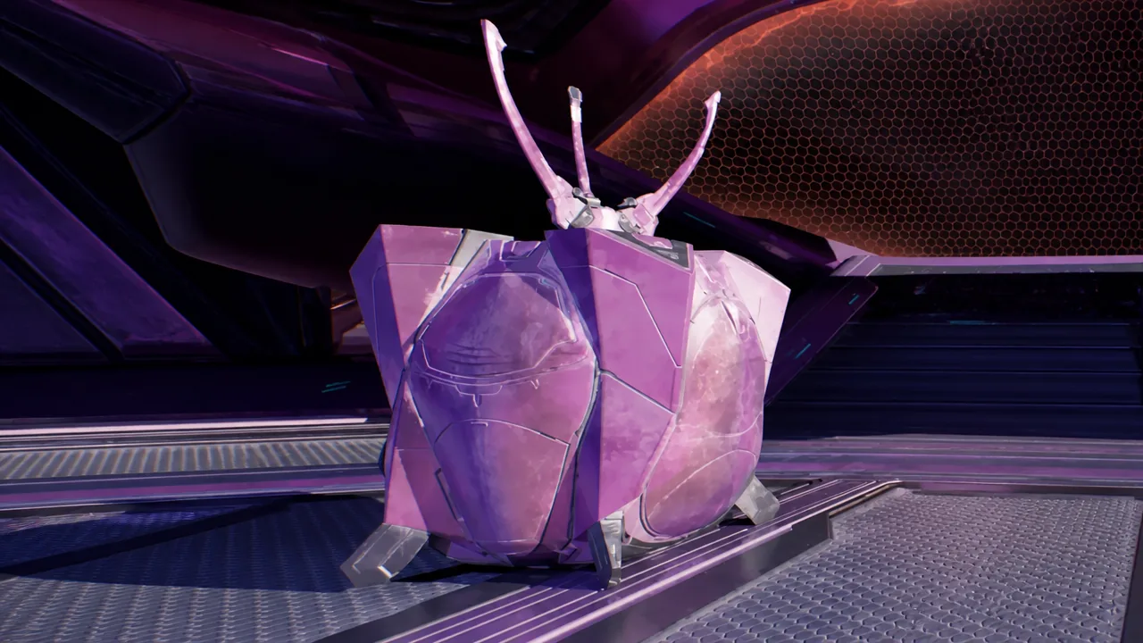 Master Chief in a corridor showing the color fringing that the new Chromatic Aberration toggle removes