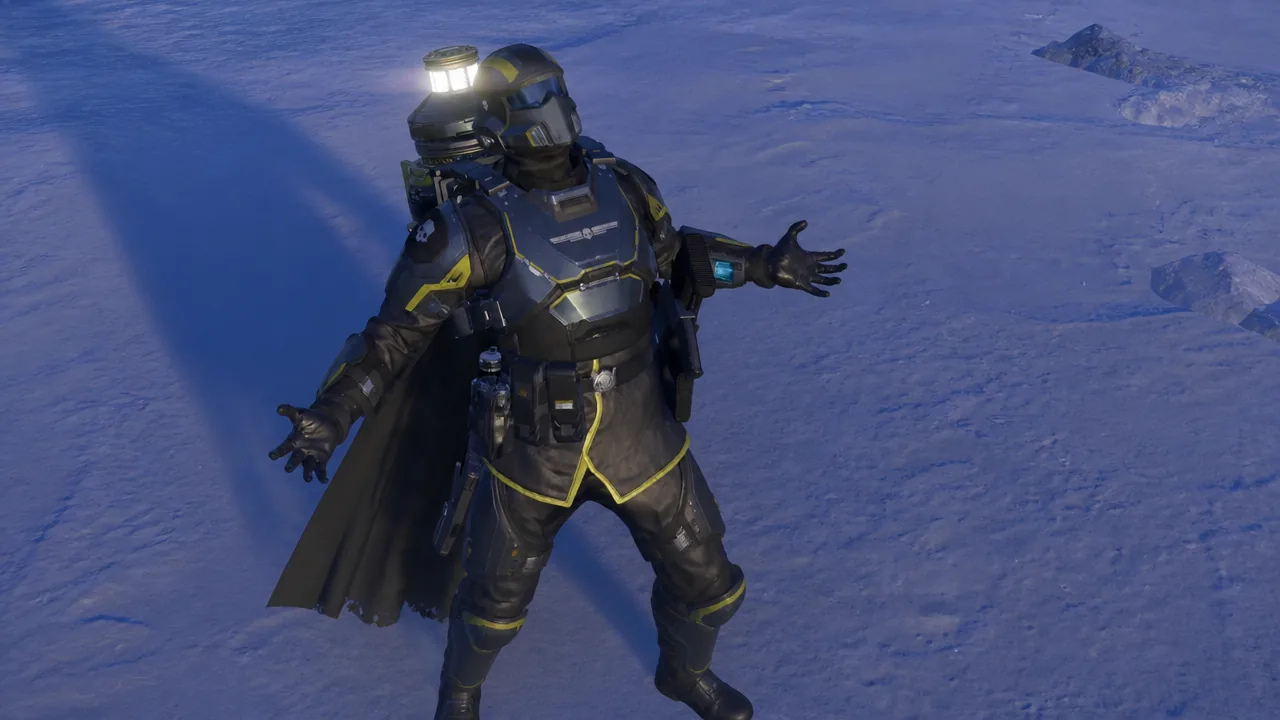 helldiver yelling into the air in helldivers 2
