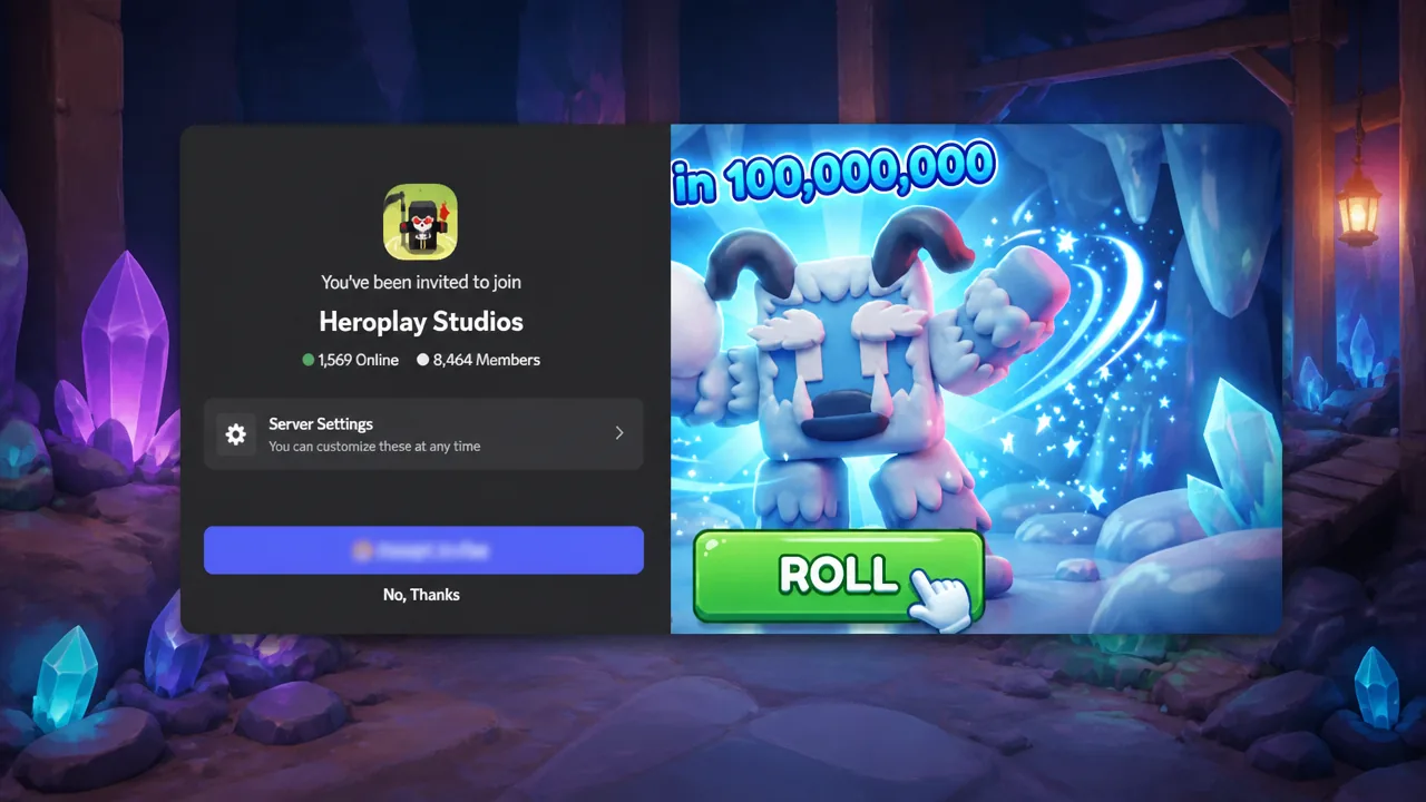 Discord invite dialog for joining the Heroplay Studios server