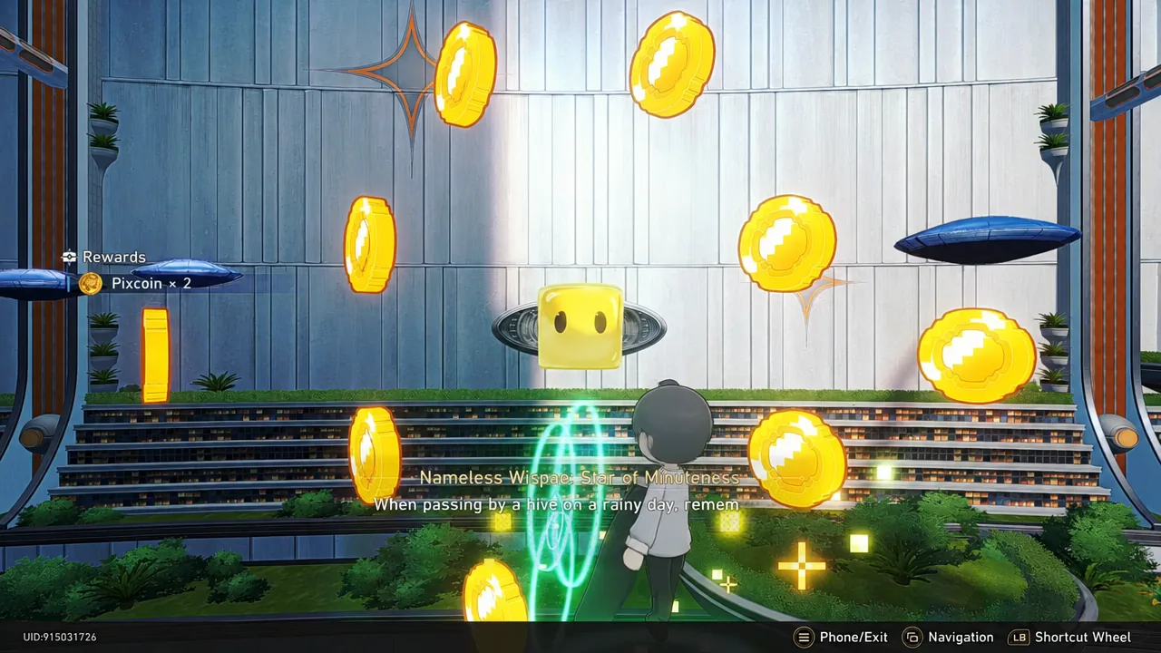 Rewards popup showing Pixcoin times two while collecting coins on the gameplay screen