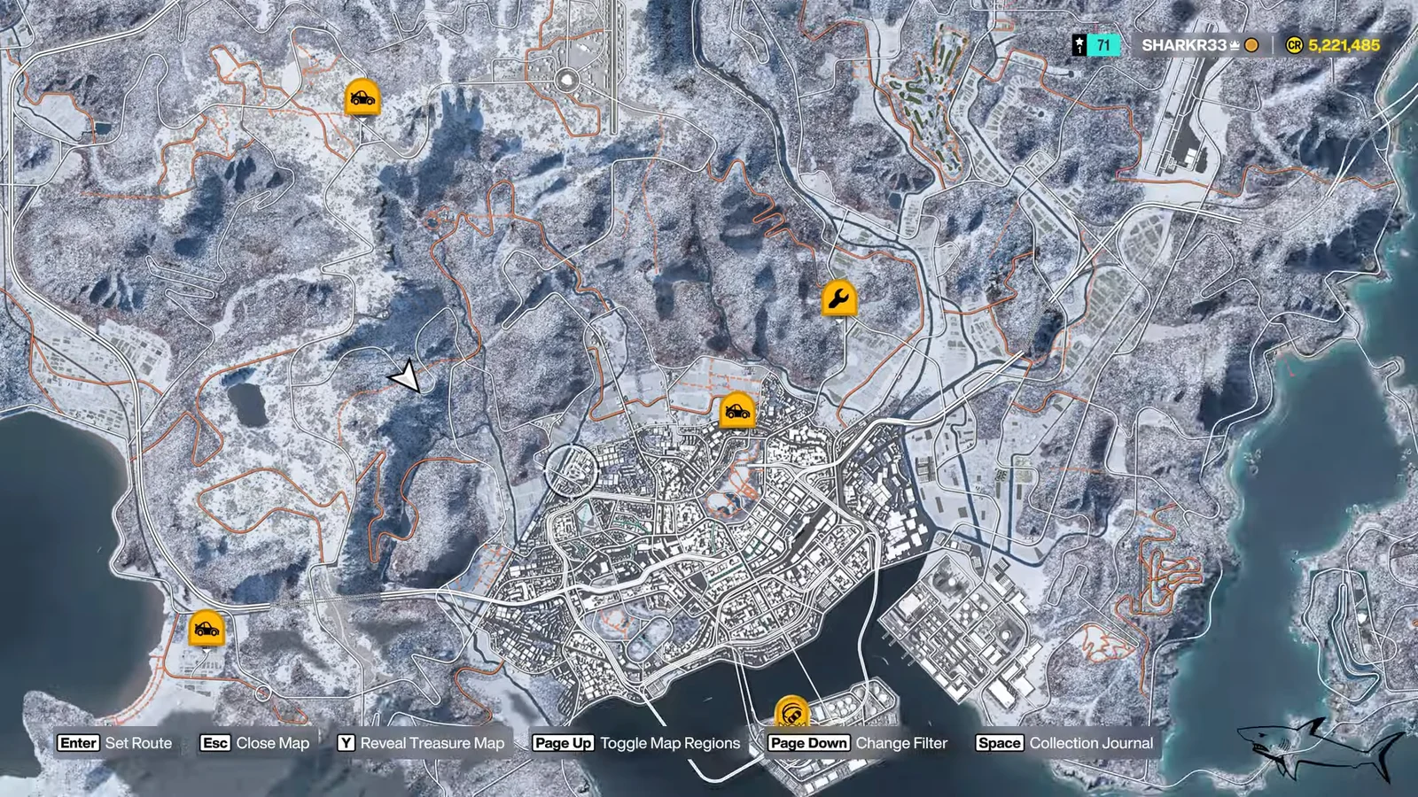 World map with route, filter and Collection Journal controls visible along the bottom