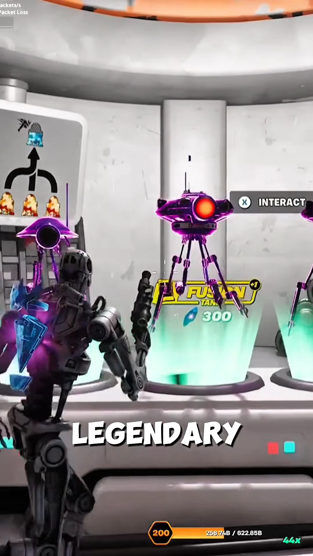 Interact prompt active at a fusion station for a Legendary variant droid priced at 300