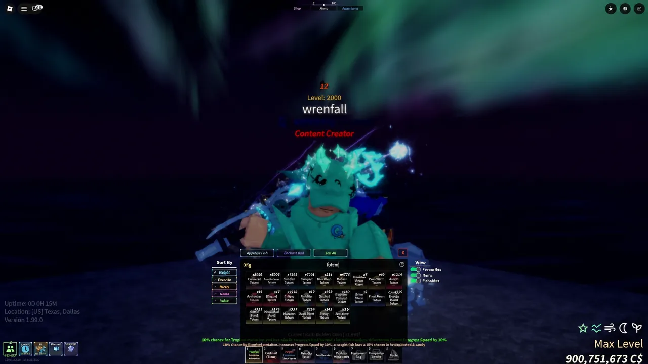 Sei Whale Bestiary entry in Fisch listing windy weather, night, summer, and Krill bait