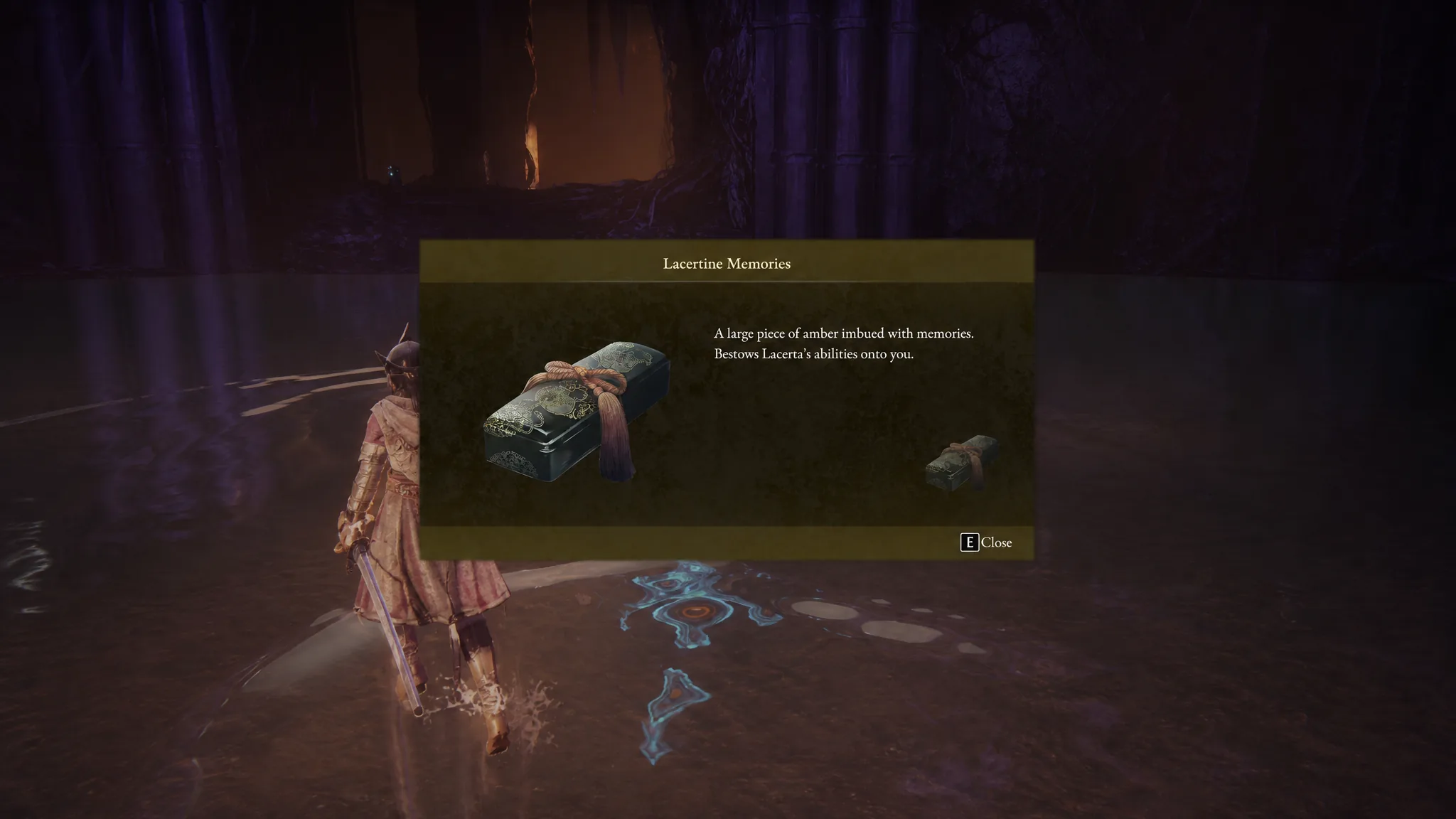 The Lacertine Memories item is shown in Beast of Reincarnation