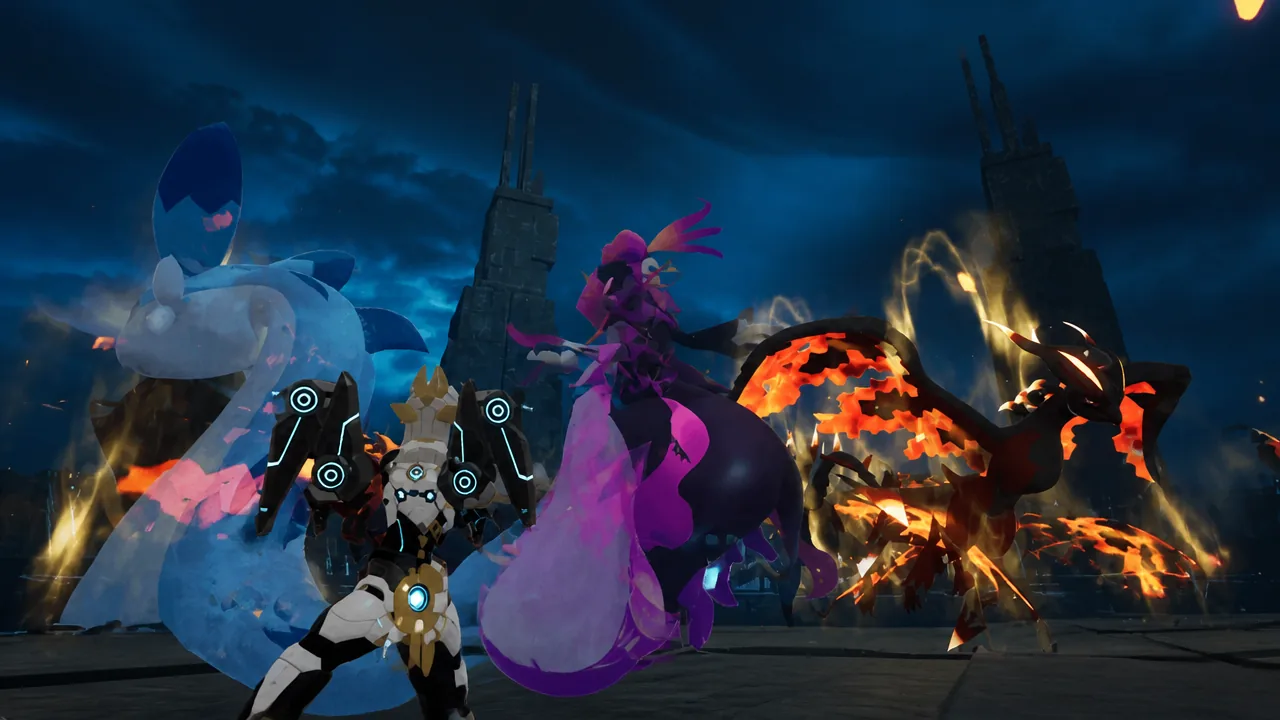 Bellanoir Libero in its Dark Phase 1 form under fire in the raid arena