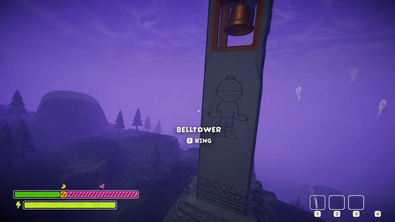 Belltower with the E RING prompt visible in GLOOM