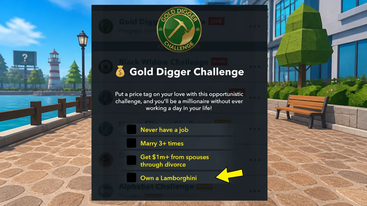 gold digger challenge bitlife