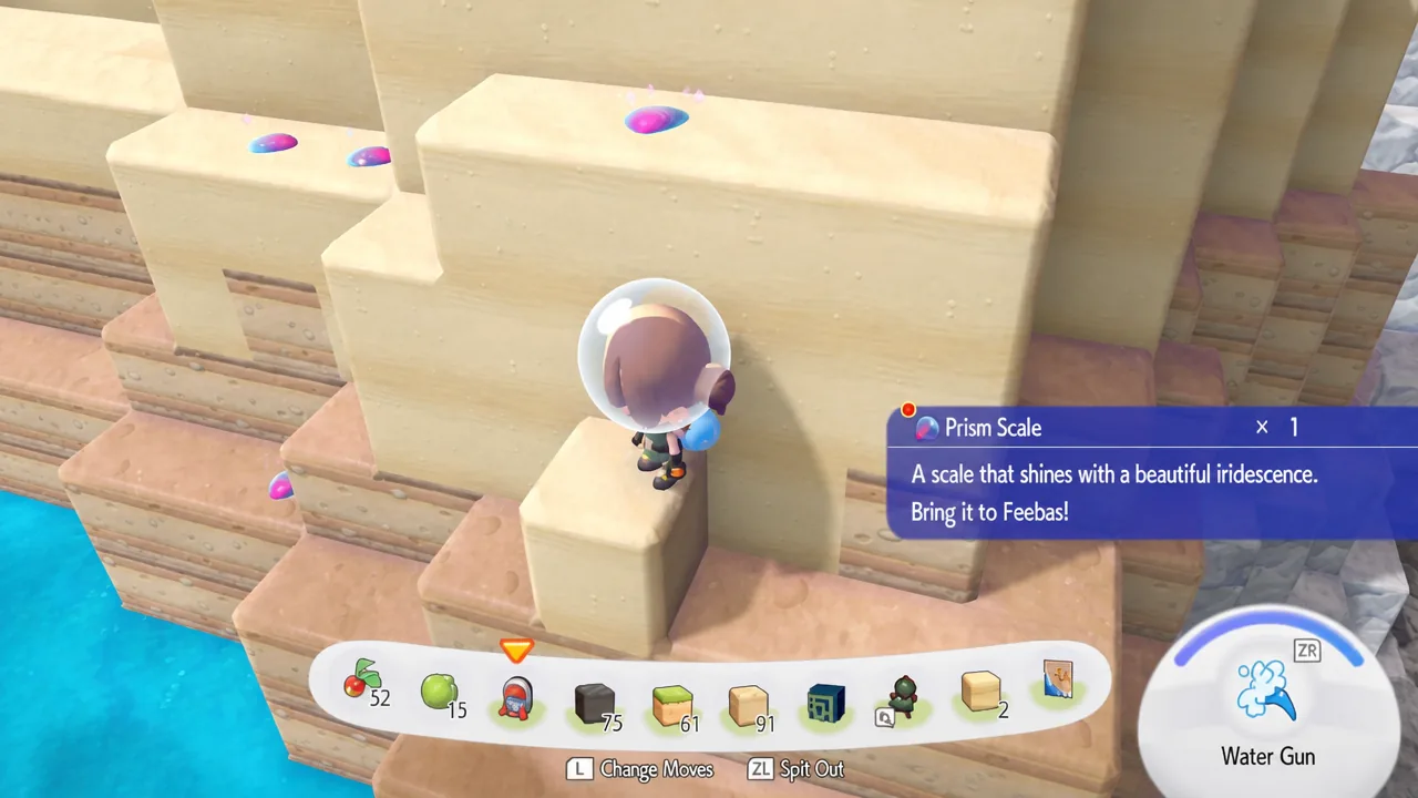 Finding prism scales in pokopia