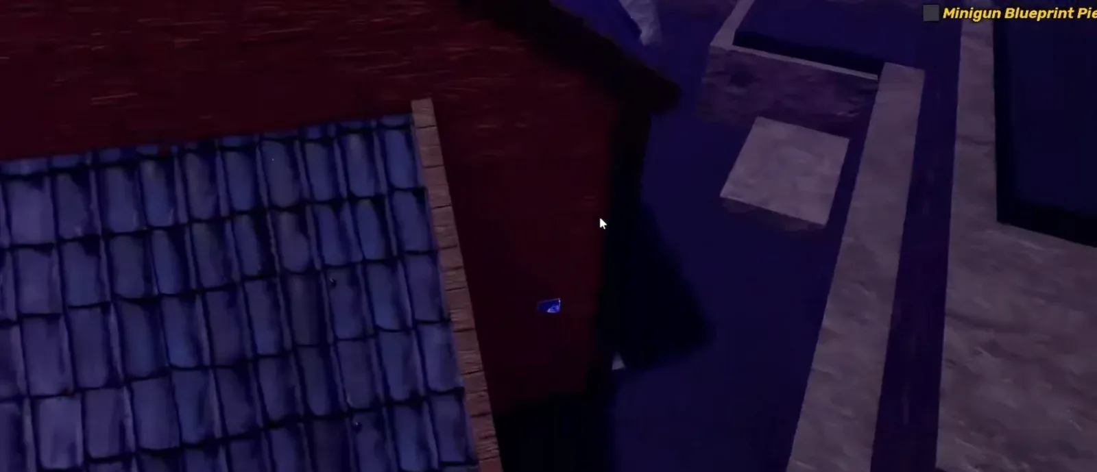 Player moving across rooftops toward the next blueprint piece location