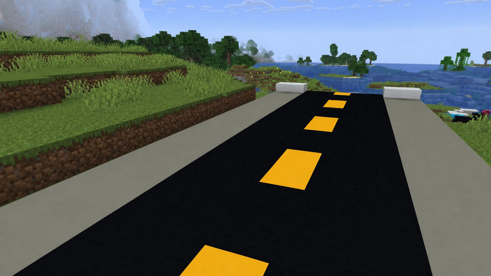 Concrete slabs and stairs used to make roadways