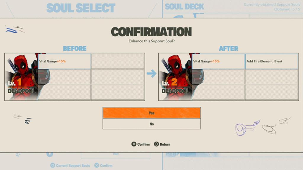 The Deadpool Support Soul card in Marvel Tokon