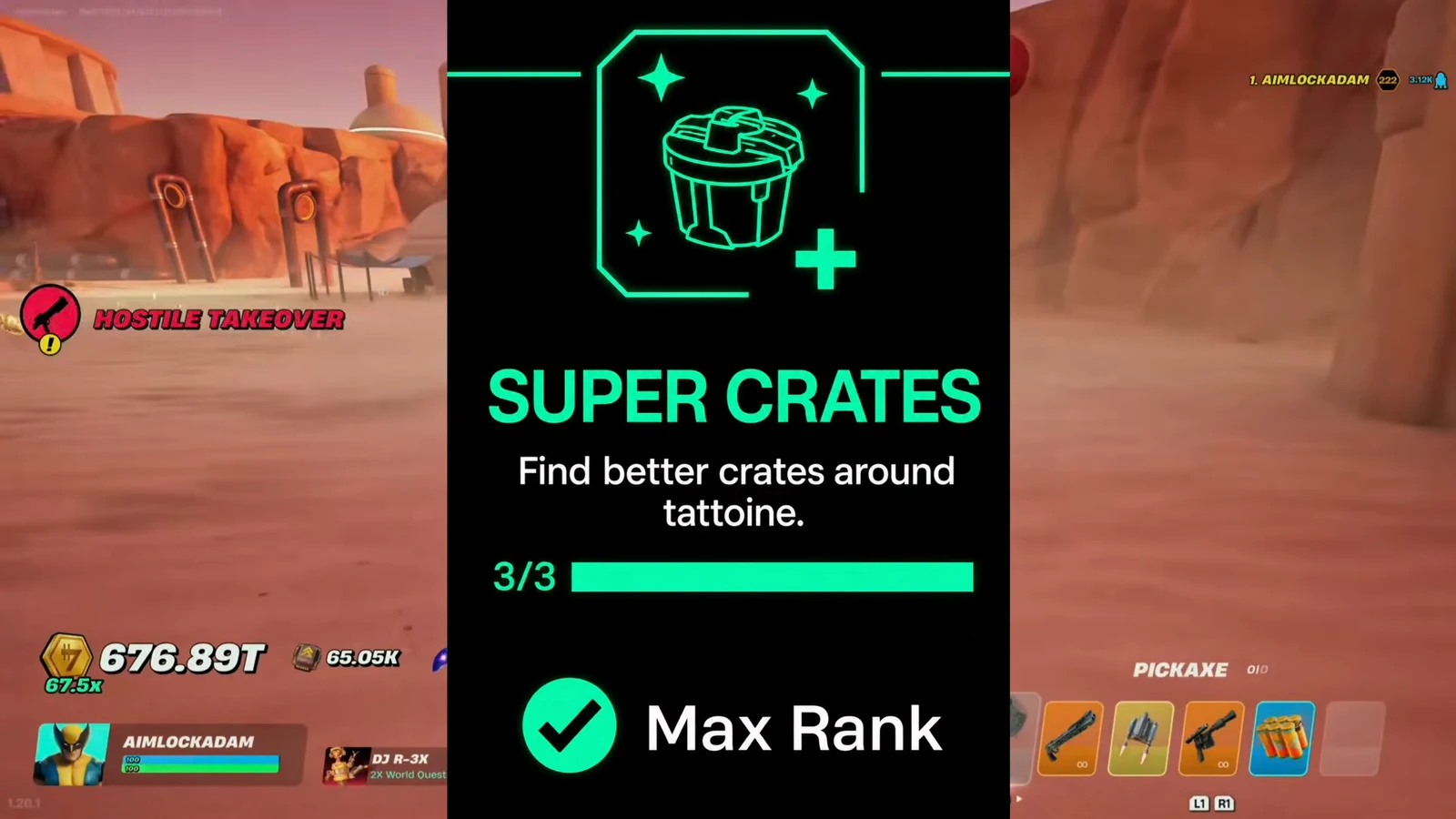 Super Crates upgrade at 3 of 3 Max Rank, promising better crates around Tatooine