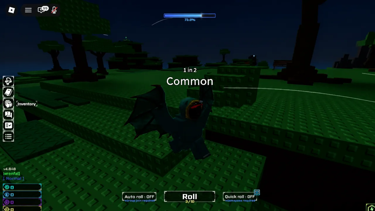 The Sol's RNG inventory open on the Items tab, showing Potion Chests and other consumables