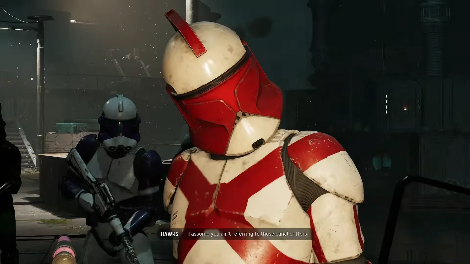 Talking to the Canal Resident in a doorway for a plus ten Intel reward