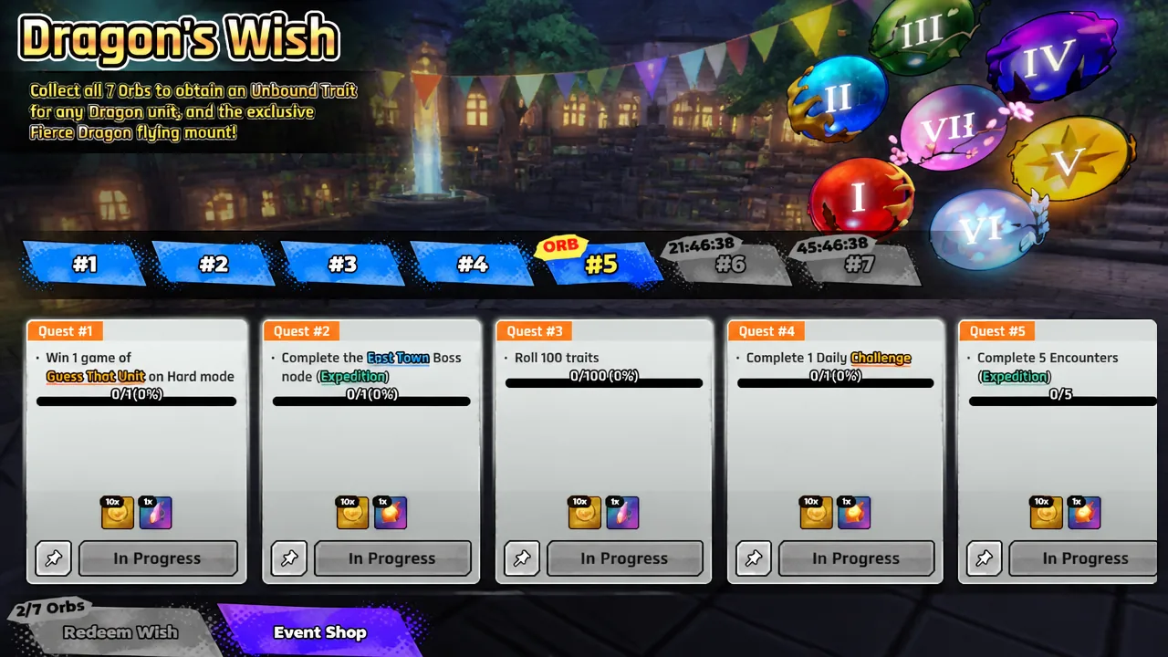 Anime Expeditions wish orb 5 quests