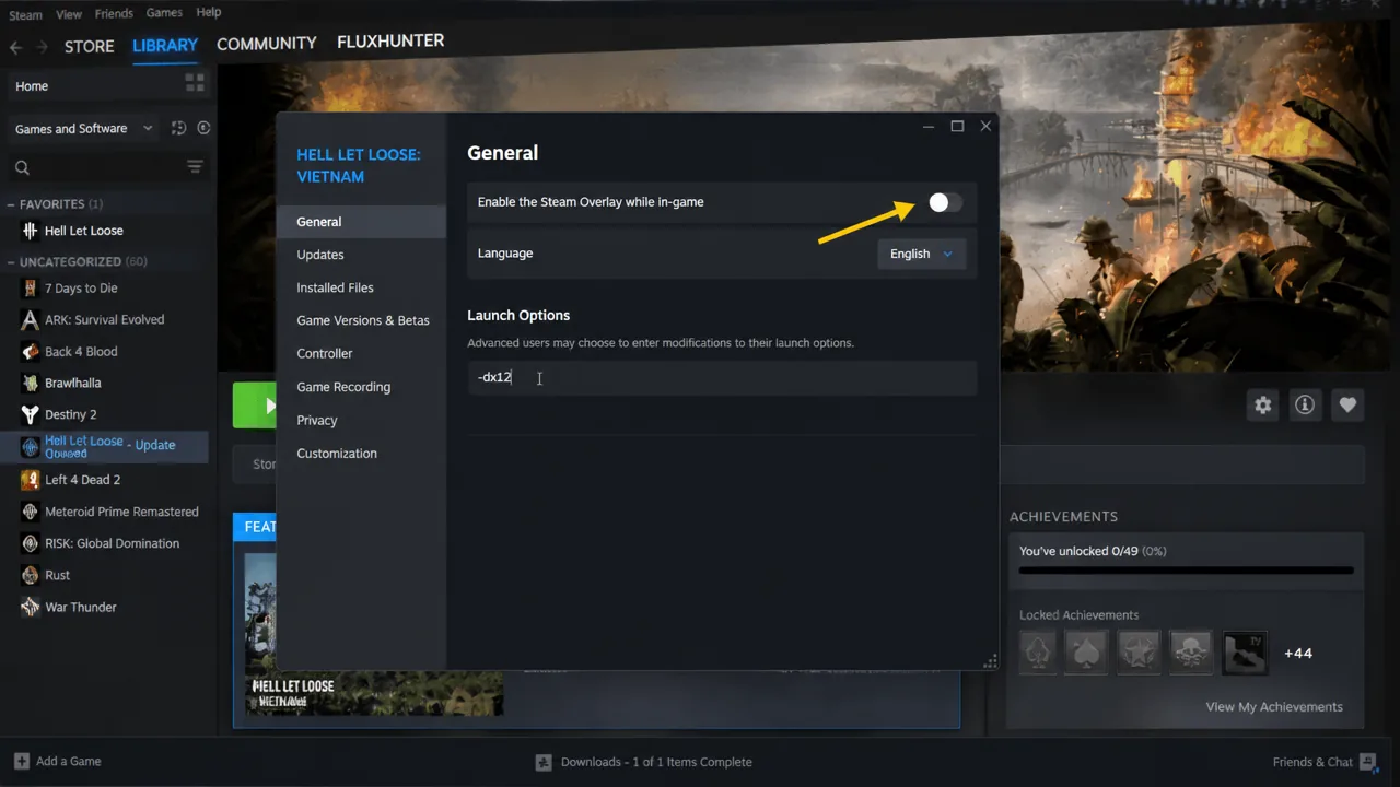 Force DirectX 11 or 12 Through Launch Options