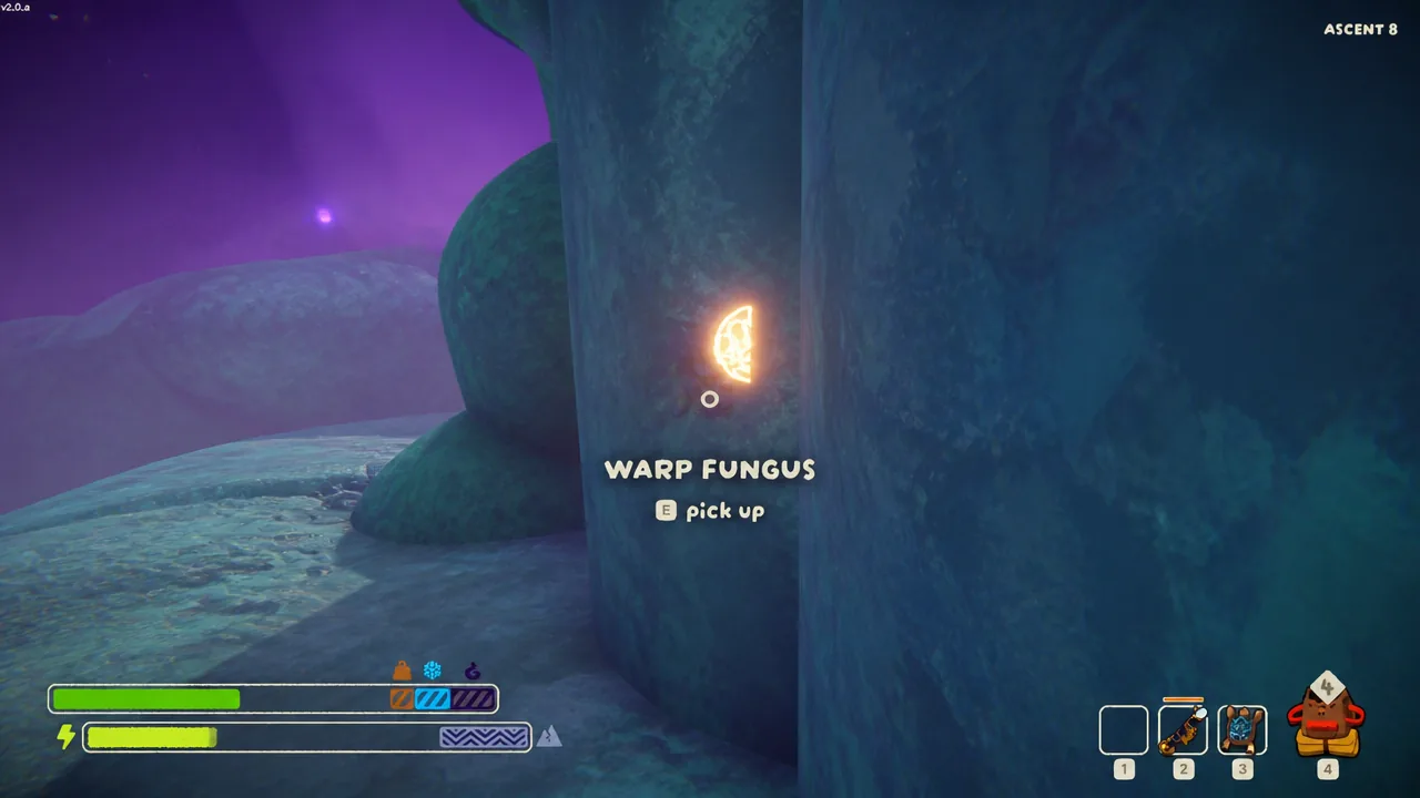 Warp Fungus pickup prompt in PEAK