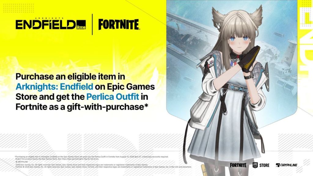 Arknights Perlica Fortnite skin promo info