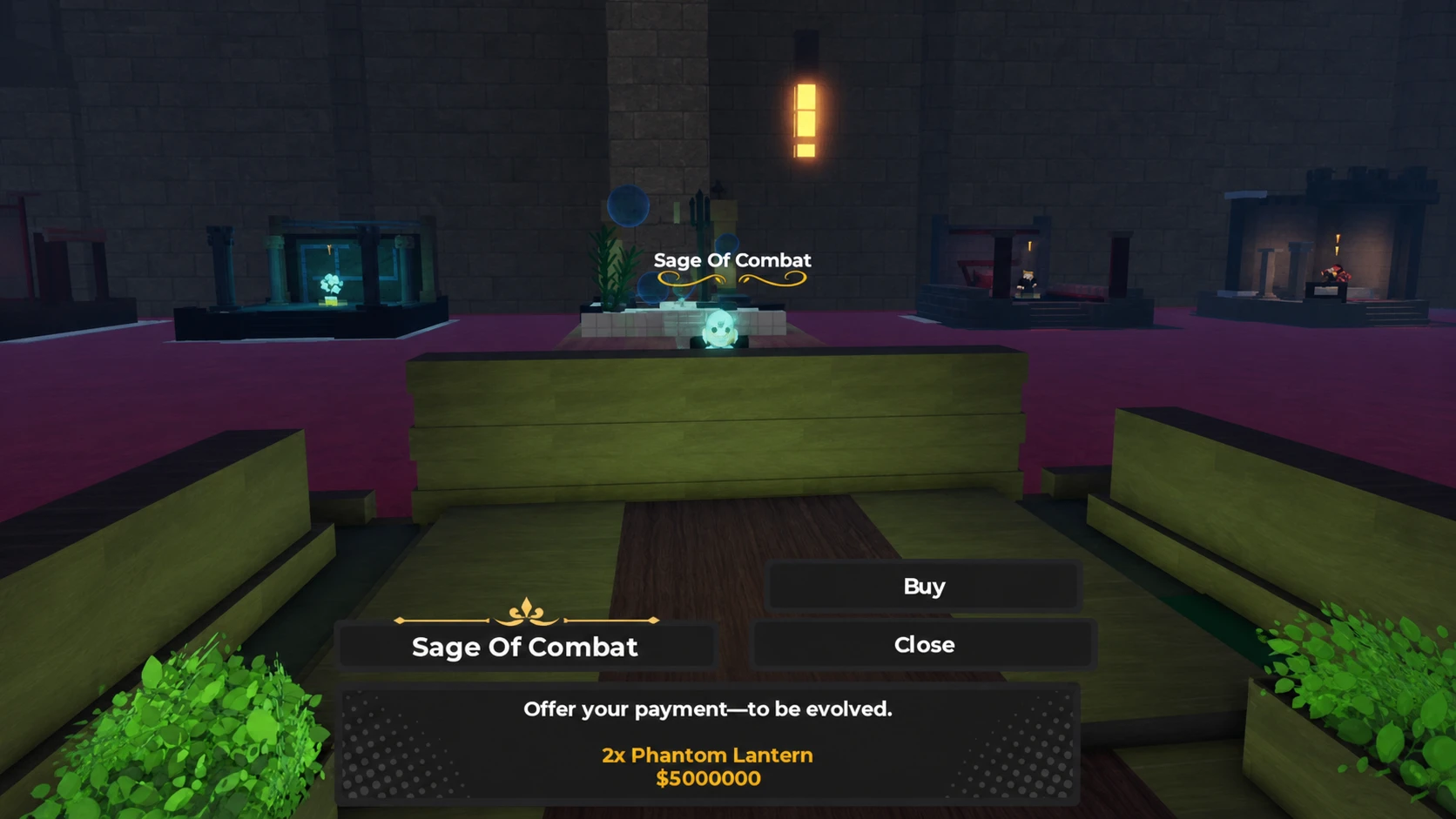 Sage of Combat NPC on the Sea 3 Starter Island