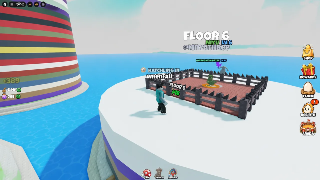 Shop screen listing the Pouch, Sack, Crate and Hoard Charm Dust bundles with Robux prices