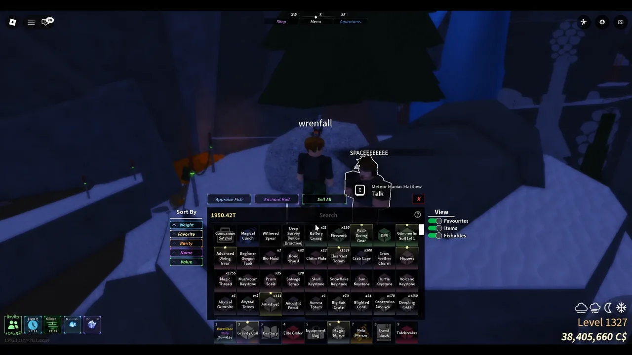 Stardust Candy sitting in the player inventory after finishing Matthew's quest