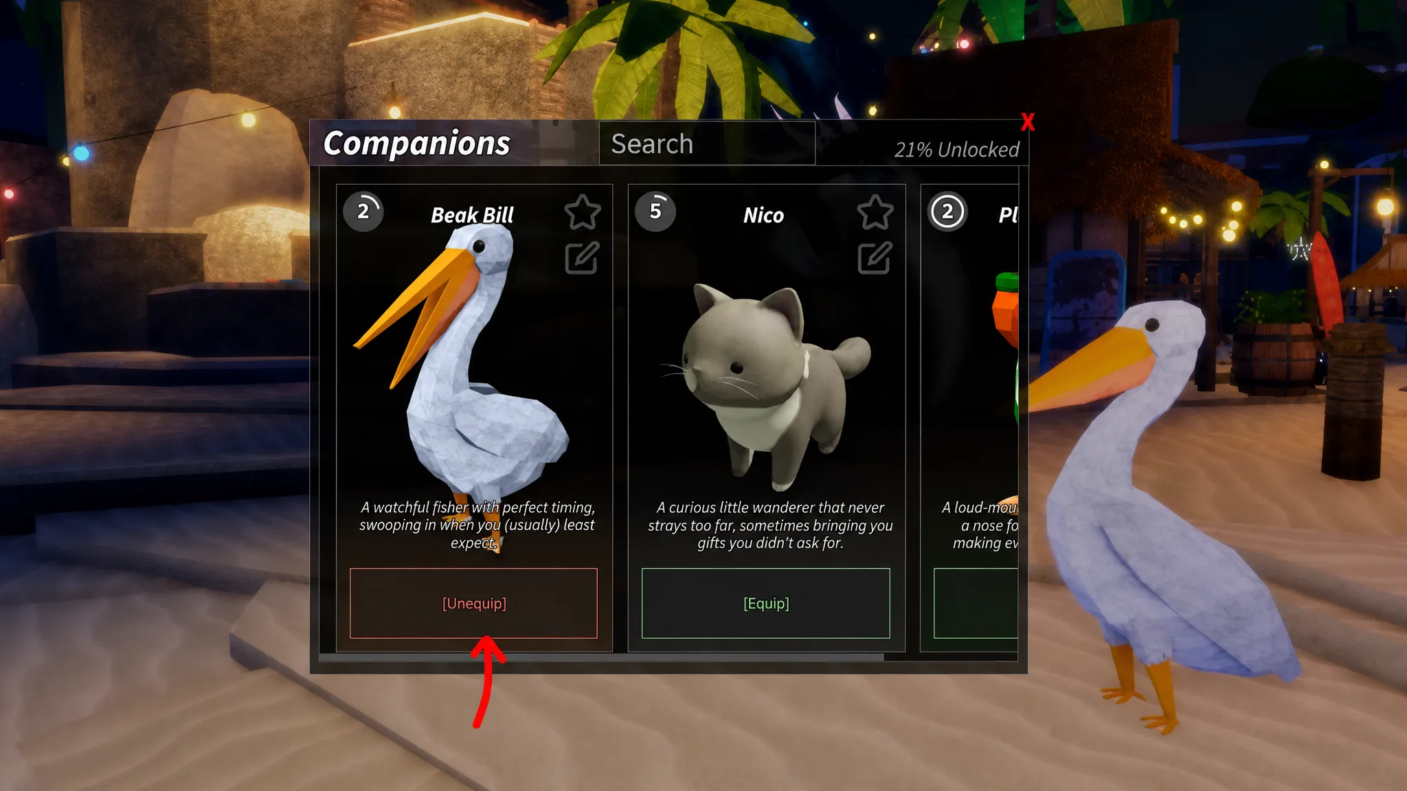 Fisch companions menu
