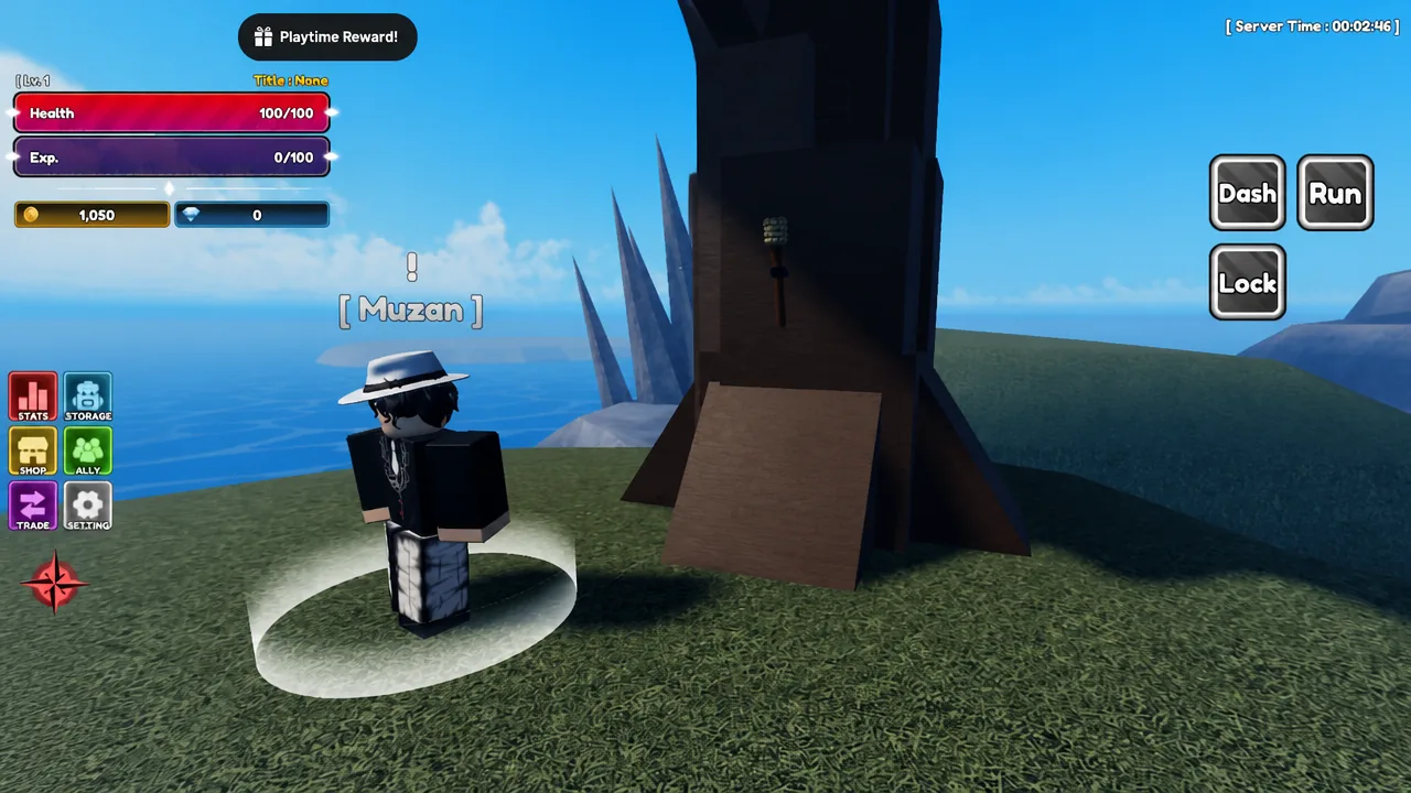 image showing the Fossil Island torch location