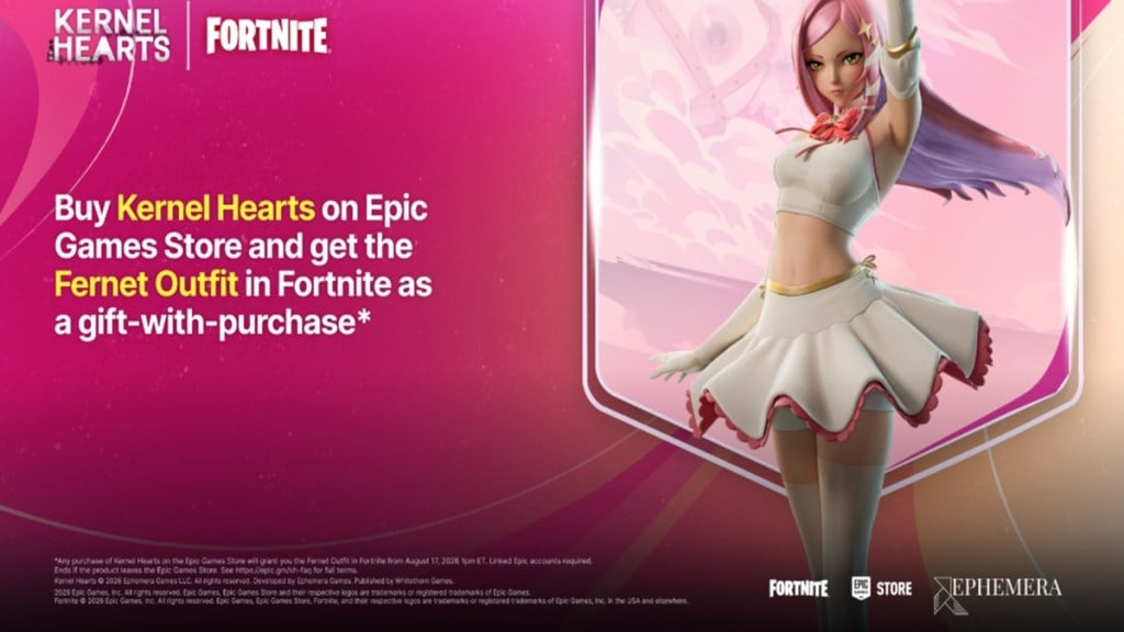 The Fernet Outfit from Kernel Hearts shown as a Fortnite character skin