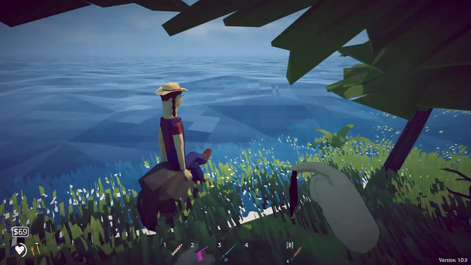 The NPC sitting on a rock by the water who asks for three leeches on the second island