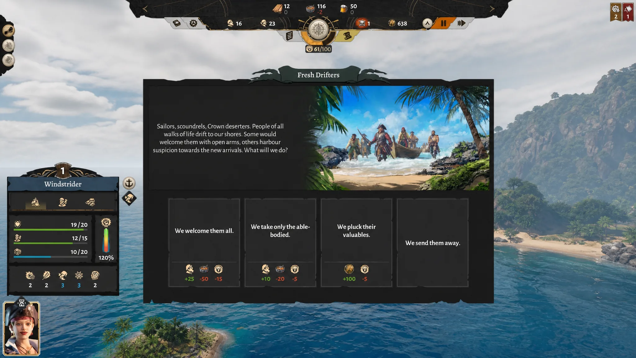 A player unlocking more Drifters in Corsair Cove