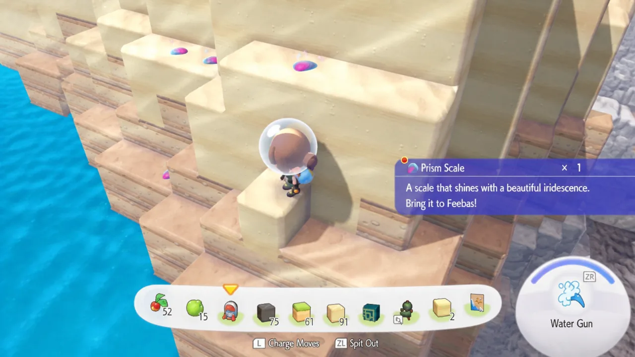 Finding prism scales in pokopia