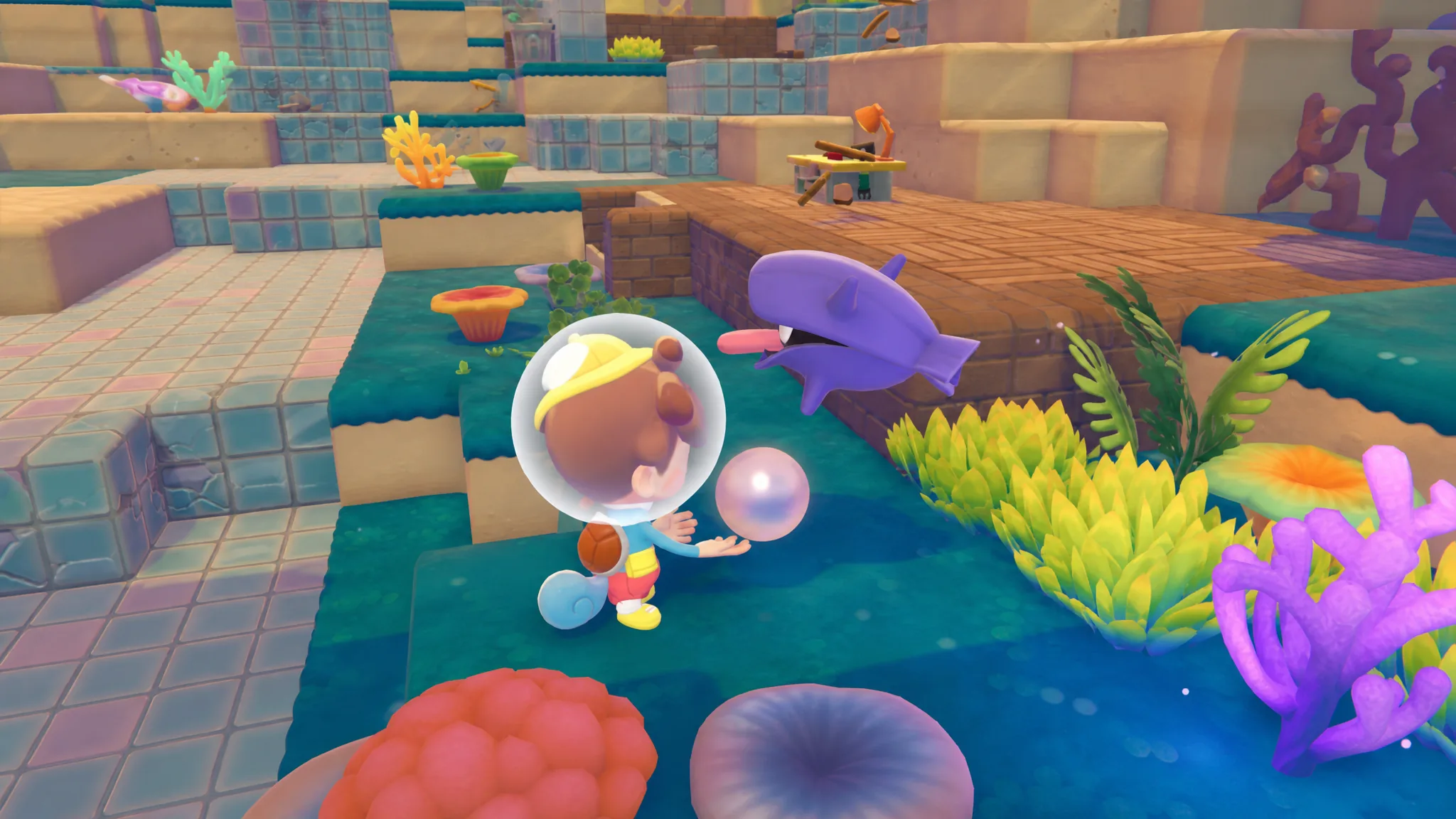 Holding a shiny pearl in pokopia