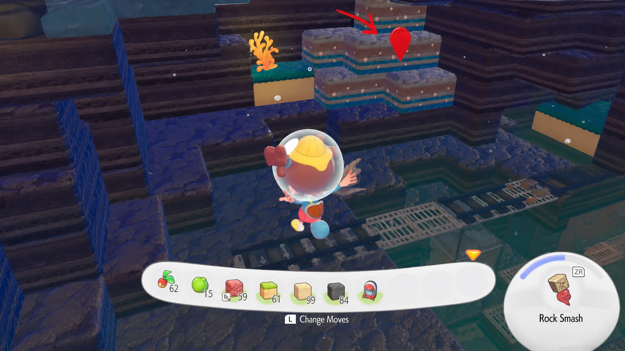 Starmie doll rocks marked in pokopia