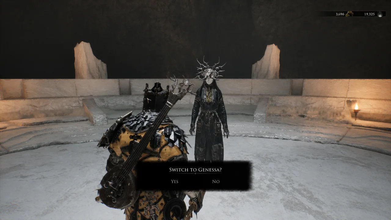 Yes or no confirmation prompt asking whether to switch to Genessa