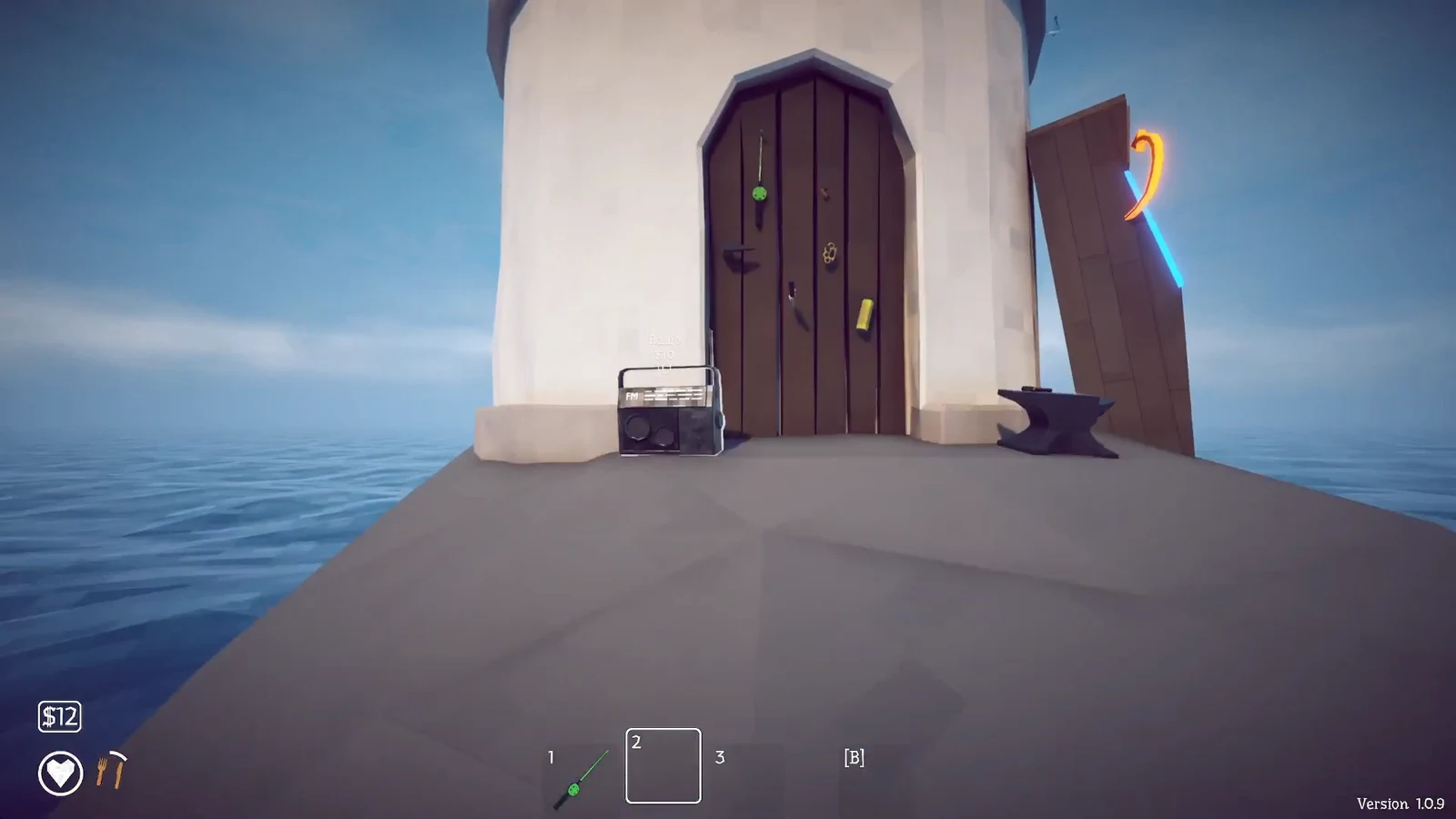 Lighthouse door shop and radio prompt where the Beer is bought for $12