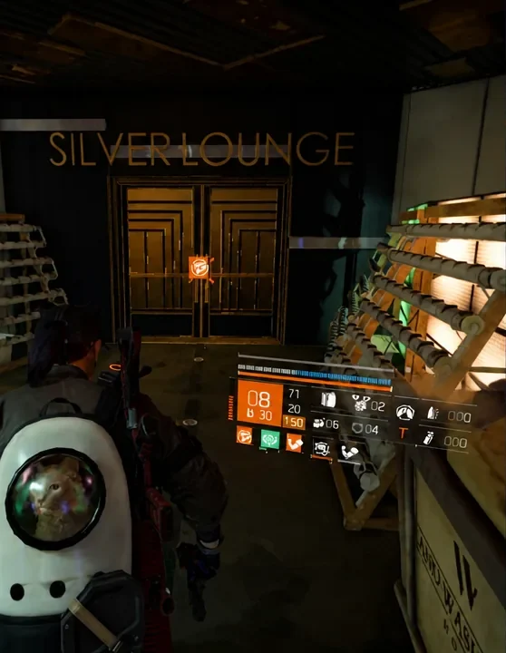 Approaching the marked Silver Lounge entrance